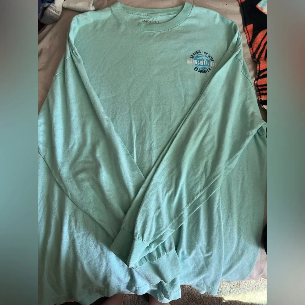 Margaritaville Aqua Long Sleeve Tee - Picture 1 of 5